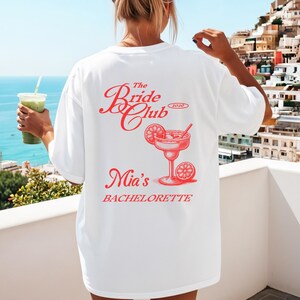 Personalized Bride Club Shirt, Script Bachelorette Tee, Custom Bride Name Shirt, Bach Trip Outfit, Aesthetic Bridal Party Tee