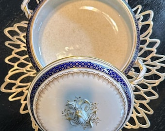 Grasmere Keeling & Co. Mappin Webb Tureen z pokrywką, naczynie do serwowania, antyczne
