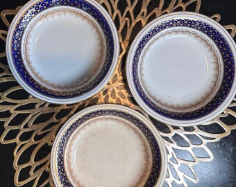 Zestaw 3 misek Grasmere Keeling & Co Mappin Webb, antyczne, 5 cali