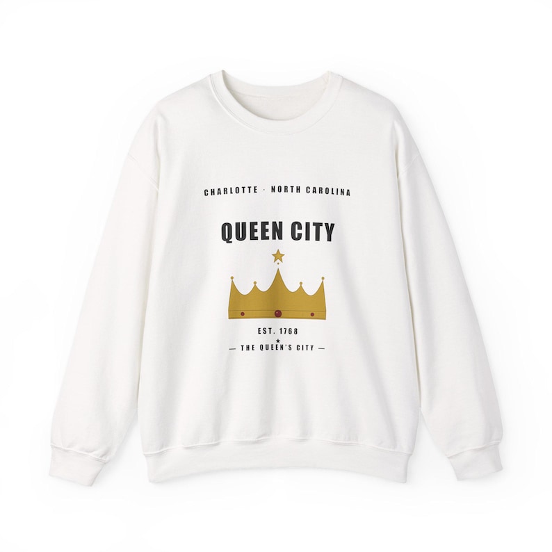 Queen City Crown Sweatshirt | Charlotte North Carolina Crewneck image 1