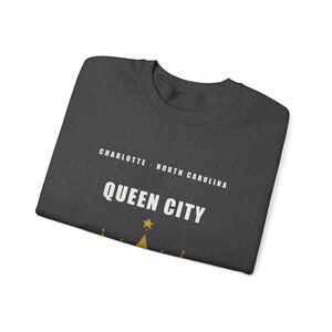 Queen City crown sweatshirt | Charlotte North Carolina crewneck image 8