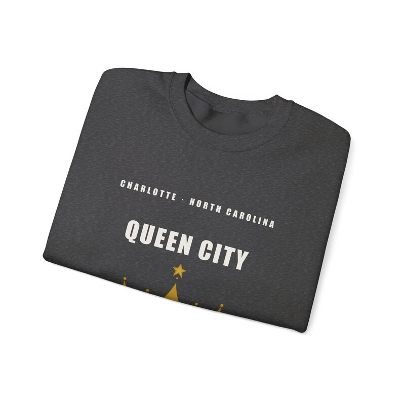 Queen City crown sweatshirt | Charlotte North Carolina crewneck image 8