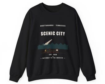 Chattanooga Tennessee Scenic City Est.1839 Crewneck Sweatshirt | Gateway to the Smokies