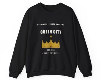 Queen City crown sweatshirt | Charlotte North Carolina crewneck