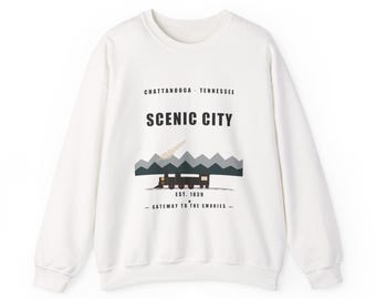 Chattanooga Scenic Mountain Cabin Sweatshirt | Tennessee City Skyline