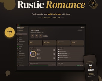 Interactive Wedding Planner Dashboard: Budget, Guest List, Timeline (Digital Download) No Spreadsheet