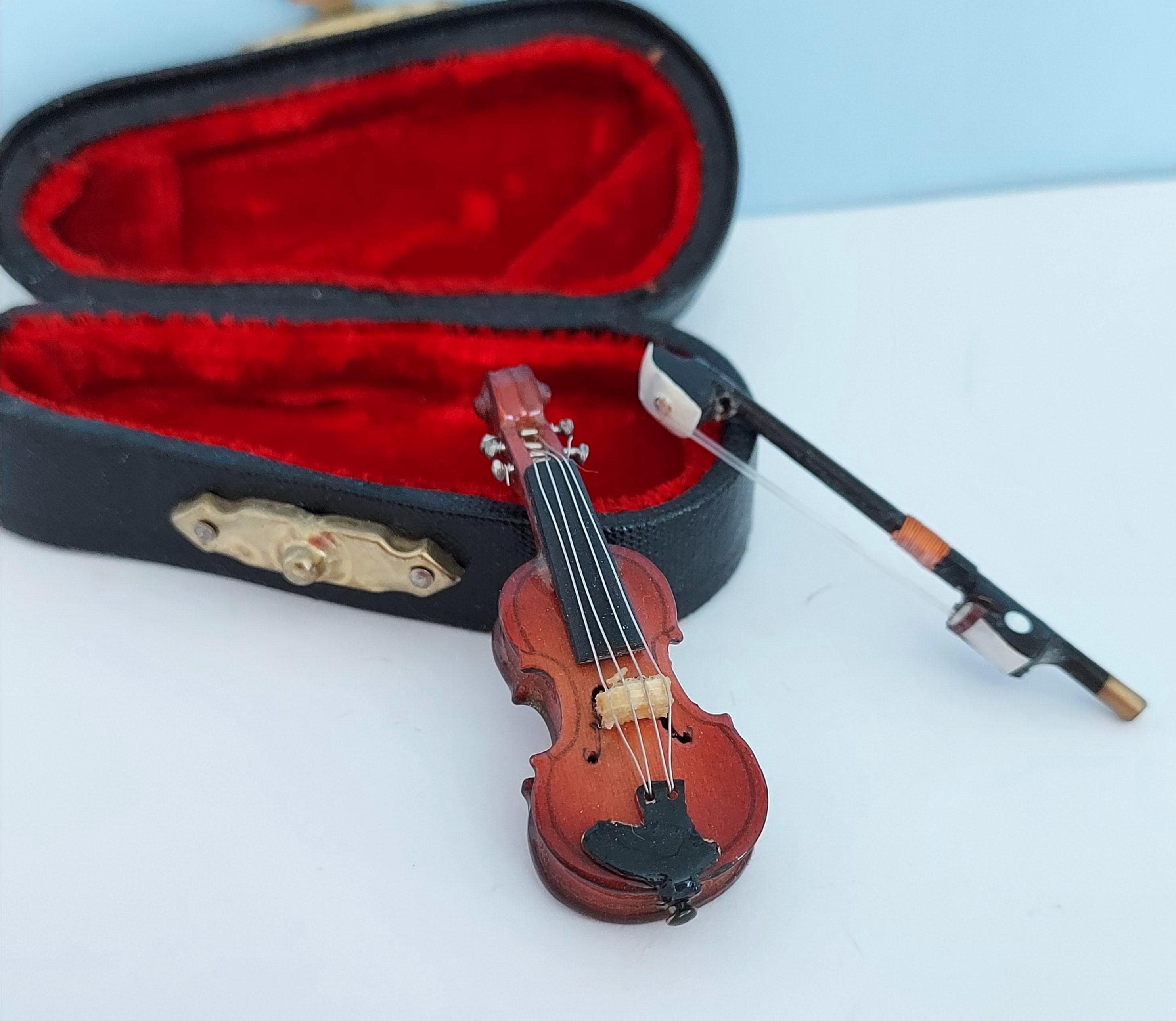 Miniature Violin in Case - Etsy