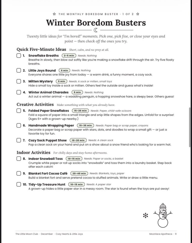 December Kids Activity Pack, Winter Coloring Pages, Paper Crafts ...