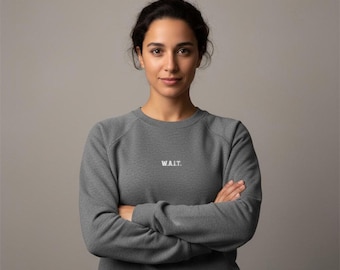 W.A.I.T. - Anbetung, Adore, Intercede, Tarry Sweatshirt | kleines Brustlogo, Rücken Microprint