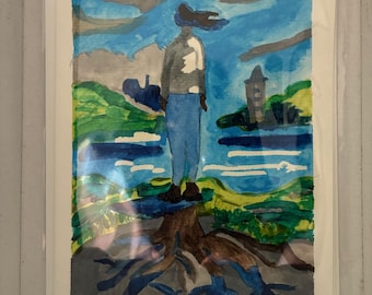 Eco Girl (notecard painted 5X6.78 size)