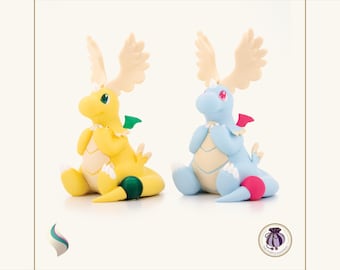 Mega Dragonit Figur | Handgefertigte Pokemon Fan Art Dekoration für Sammler & Gamer