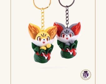 Pokémon Fennekin Keychain Bundle - Feiertag Anime Keychain Set, nettes Geschenk