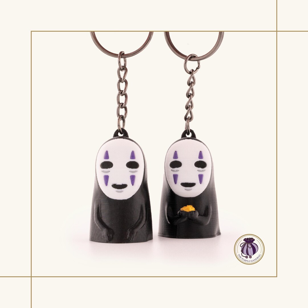 Chibi No Face Kaonashi Keychain | Chihiro Ghibli Handmade Fan Merch - Etsy