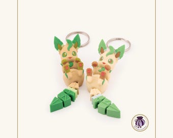 Leafeon Pokemon Schlüsselanhänger Geschenk Sammler Figur Charm Anime Merchandise Rucksack Zubehör