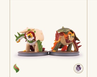 Pokemon Mega Chesnaught Figur | Handgefertigte Fan Art Dekoration für Sammler