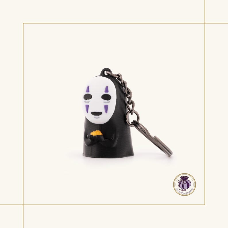 Chibi No Face Kaonashi Keychain | Chihiro Ghibli Handmade Fan Merch - Etsy