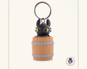 HTTYD Ohnezahn Drachen Fidget Spielzeug Schlüsselanhänger | Tragbares Fabelwesen Keycap Accessoire