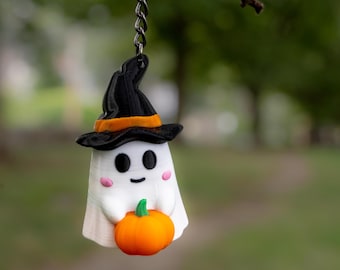 Kawaii Geist Schlüsselband | Hexenhut Kürbis Halloween Taschenaccessoire