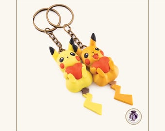 Pokemon Pikachu Magnetischer Paar Schlüsselanhänger | Entzückende Pokemon Charm Geschenk für Valentine Geburtstag