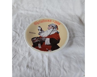 Plato decorativo vintage de 1999 A Drum For Tommy Bradex Norman Rockwell 556A