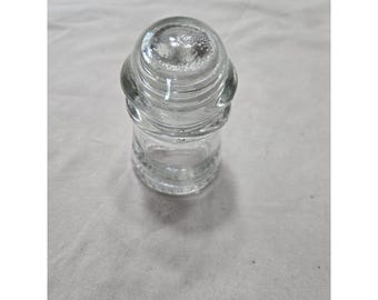 Vintage Hemingray 9 Clear Glass Insulator Made in USA 13B-40 Drip Edge Beehive