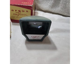 Visor de diapositivas a color portátil Argus PreViewer vintage con caja original verde