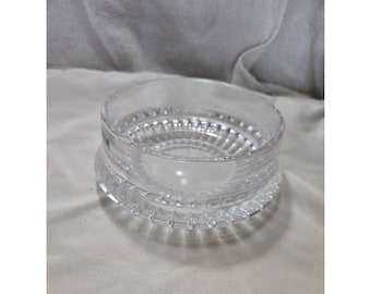 Gorham Full Lead Crystal Bowl Nachtmann W Germany Clear Ribbed Glass 682 Bowl C