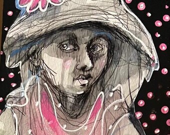 Neighbor: Sweet Unrest Series, Original Drawing, Figurative
