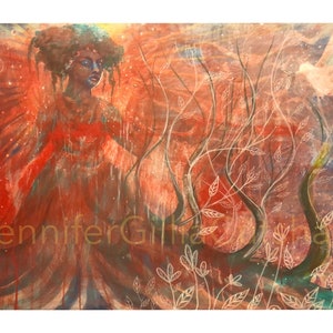 GICLEE Print of Original Painting- &quot; Inflamed, Sweet Unrest Series&quot;
