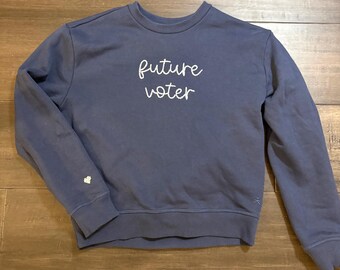 Customizable Hand Embroidered Unisex Kids Sweatshirt