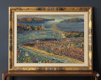 Golden Gate Mosaik: Von Klimt inspirierte digitale Kunst von San Francisco