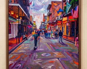 Geburtsstätte des Jazz: Bourbon Street | Digitale Kunst zum Herunterladen