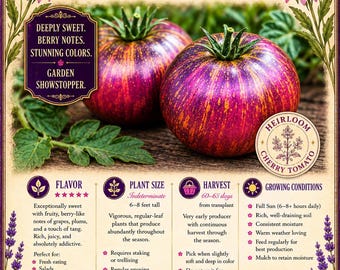 Live Black Strawberry Tomato Plant | Heirloom Cherry, Sweet Berry Flavor, 60-Day Harvest