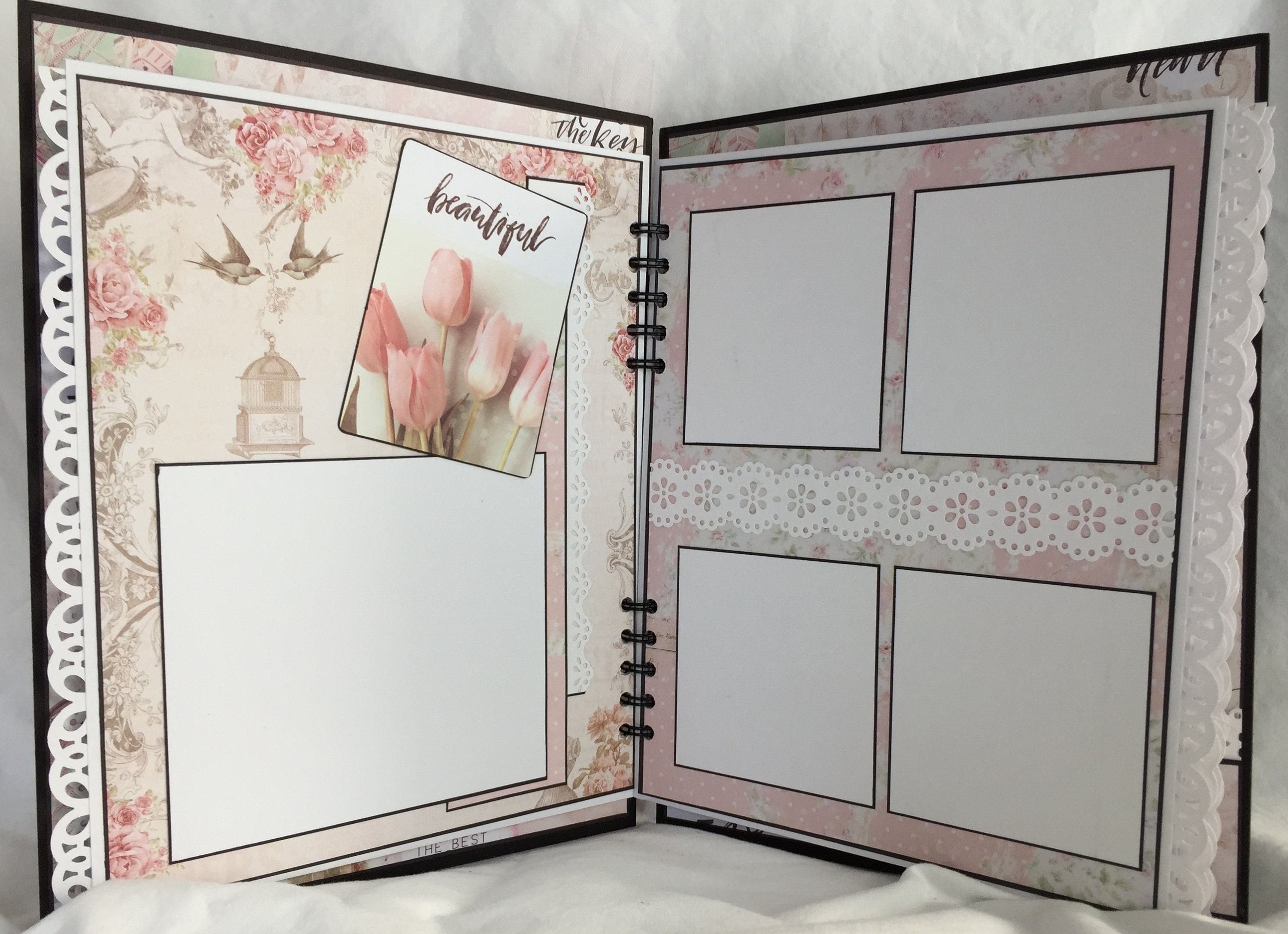 Premade Blank Photo Album 8.5 x 11 Shabby Chic Etsy