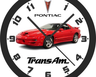 2002 Pontiac Firebird Trans-Am Wall Clock-Free USA Shipping