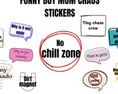 Funny Boy Mom Chaos Stickers | 100+ Relatable Mom Life Stickers | Digital Planner Stickers for GoodNotes | Toddler Boy Mom Humor