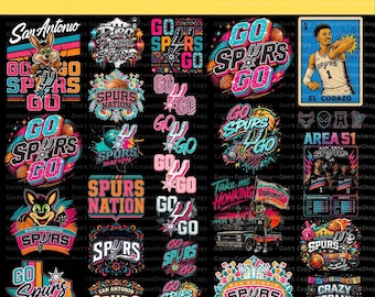 Vai Spurs Vai PNG, Design para Camiseta de Fã de Basquete, Arte para Dia de Jogo, Download Digital