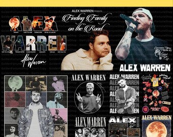 Alex Warren Tour PNG, Finding Family Album Art (Digital Download)