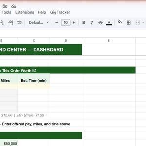 Planilha de Controle de Impostos para Trabalhadores Autônomos | Calculadora de Despesas com Quilometragem (Google Sheets)