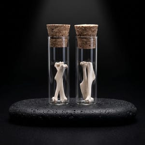 Archival Rat Humerus in Vial | Crossed Murine Forelimb Specimen | Urban Witchcraft Supply & Dark Science Exhibit