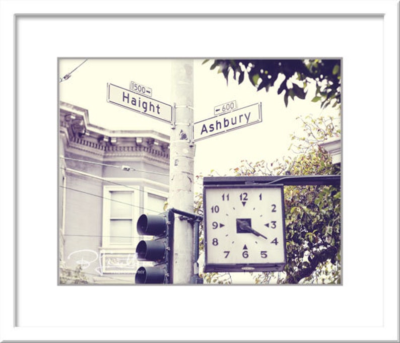 Pastel Home Decor California Street Sign San Francisco Photography Haight Ashbury Fine Art Photography Print Travel Photography