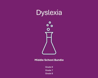 Dyslexia Middle School Workbooks – Dyslexia-friendly Design | 6 - 8th Grade | 6 Books (3 color + 3 Black and white)
