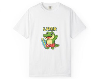 Later, Gator!  Adult T-shirt | Cute Crocodile Cartoon Tee
