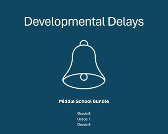 Developmental Delays Middle School Workbooks – Developmental Delay-friendly Design | 6 - 8th Grade | 6 Books (3 color + 3 Black and white)