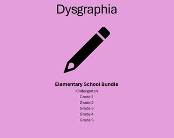 Dysgraphia Elementary School Workbooks – Dysgraphia-friendly Design | K2 - 5th Grade | 12 Books (6 color + 6 Black and white)