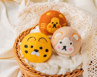 Bolas de lana para secadora, paquete de 3, con lindo estampado de animales, 1000 lavados, sin arrugas, acortan el tiempo de secado, seguras para bebés.