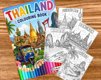Libro para colorear de Tailandia - 10 páginas