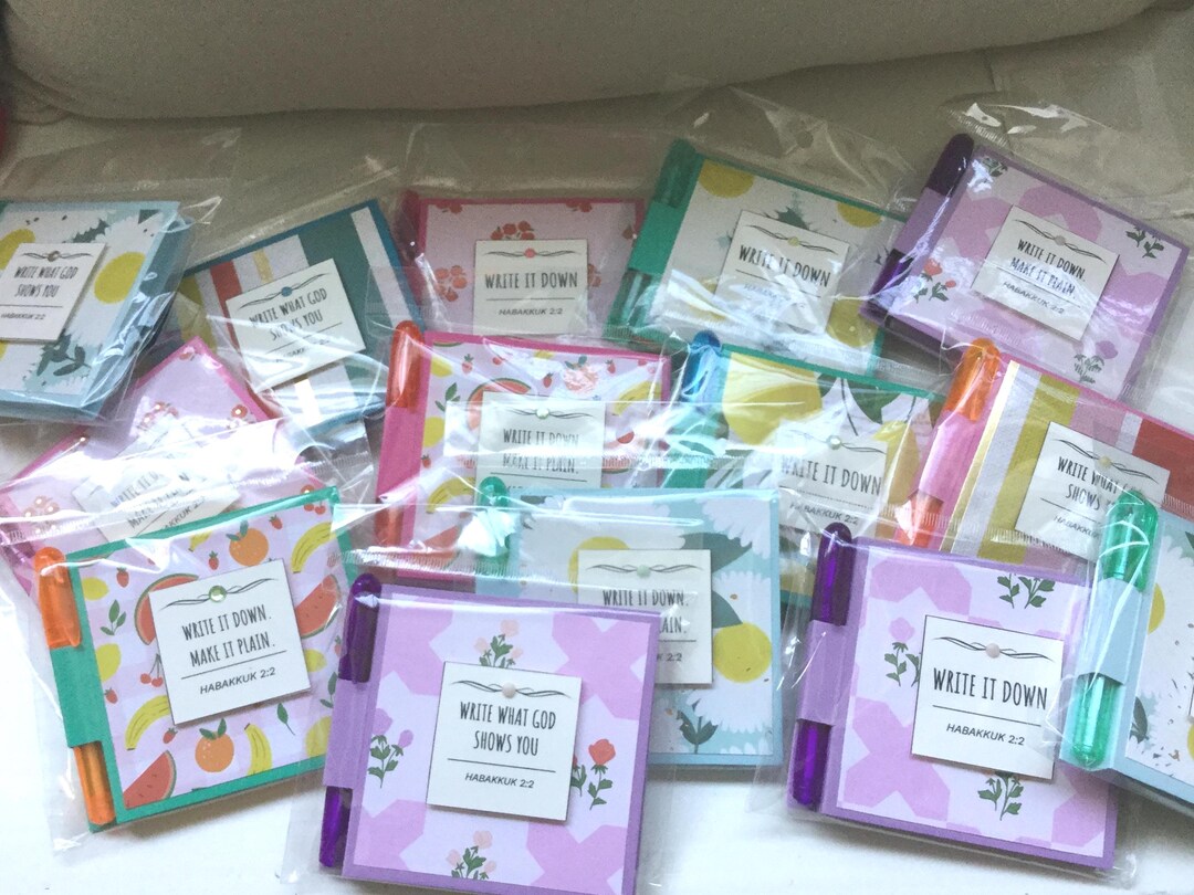 Faith-based Sticky Note With Pen | Write It Down Habakkuk 2:2 - Etsy