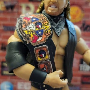 Custom Texas Heavyweight Championship belt for wrestling figures