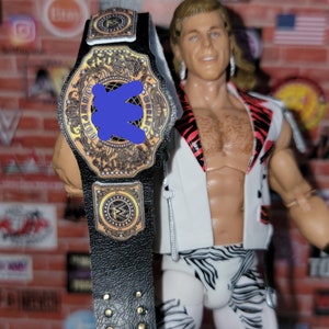 Custom World Championship belt for wrestling figures 2023 custom side plates